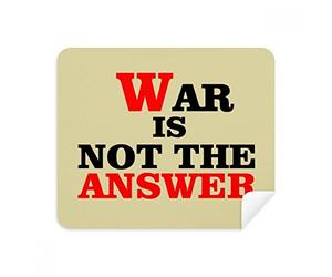 DIYthinker War Is Not The Answer Love Peace World Phone Screen Cleaner Glasses Cleaning Cloth 2Pcs Suede Fabric