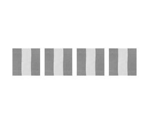 DIYTI - Wide Stripe Coasters 10x10 cm 4-pack, Grey - Grey