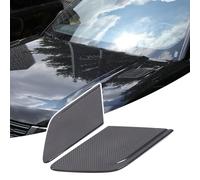 DIYUCAR 2PCS Car Hood Side Air Vent Cover Trim Compatible with LR Range Rover Sport 2023-2025 Real Carbon Fiber Car Bonnet Vent Hood Air Flow Intake Decorative Sticker Accessories (Black Carbon Fiber)