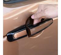 DIYUCAR 8pcs Chrome Door Handle Cover Trim for Discovery Sport RangeRover Sport 2014-2017 Car Accessories (Gloss Black)