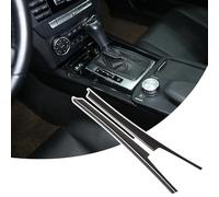 DIYUCAR ABS Plastic Car Center Console Gear Shift Side Decoration Strip Trim Compatible with Benz C Class W204 C180 C200 C260 2008-2013 Interior Accessories (Carbon Fiber)