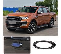 DIYUCAR ABS Plastic Car Rear Badge Ring Logo Frame Cover Trim For Ford Ranger 2015-2021 Auto Accessories (Gloss Black)