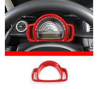 DIYUCAR ABS Plastic Dashboard Frame Trim Ring for Mercedes-Benz Smart 451 Fortwo 2009-2015 Interior (Red)