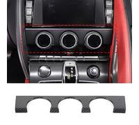 DIYUCAR ABS Plastics Car Centre Console Air Conditioning Control Knob Panel Cover Trim for Jaguar F-TYPE 2013-2024 Auto Interior Accessories (Carbon Fiber)