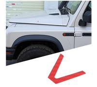 DIYUCAR Car Hood Letters Emblem Decal Sticker Car Engine Logo V-Shaped Graphic Vinyl Decoration Accessories Compatible with Ineos Grenadier 2020-2024 (Red Carbon Fiber)