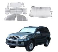 DIYUCAR Car Windshield Sunshade Compatible with Toy@ota Land Cruiser Prado J120 2003-2009, Foldable Front Window Sunshades, Side Rear Window Shade Cover Blocks UV Rays and Keeps Vehicle Cool, 10PCS