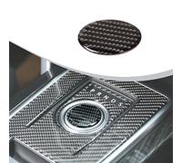 DIYUCAR Carbon Fiber Gear Shift Head Trim Stickers for LR Discovery Sport Accessories