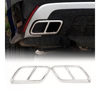 DIYUCAR For RR Velar 2017 2018 2019 304 Stainless Steel Chrome Car Exhaust Pipe Cover Trim Accessories