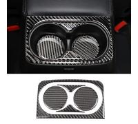DIYUCAR Soft Carbon Fiber Car Rear Passenger Seat Water Cup Holder Cover Rear Coffee Cup Holder Frame Protective Sticker Compatible with Ford Ranger 2015-2021