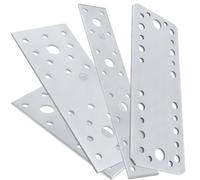 DIYUK 210 X 90 X 2.5mm Flat Joining Metal Plates Brackets ( Pack Of: 10 ) Galvanised Steel