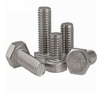 Diyuk A2 Stainless Steel Hexagon Head Bolts (Din 933) - Fully Threaded M8-M14 - 10 Pcs - M12 X 30mm
