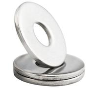 Diyuk A2 Stainless Steel Penny Washers - Din 9021 Large Flat Mudguard Repair Washers - M5 - Pack Of 100