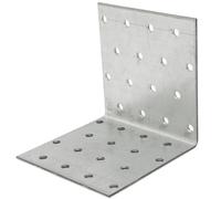 DIYUK Angle Bracket Size: 60X60X40X2mm ( Pack Of: 4 ) Heavy Duty Galvanised Steel Corner Brackets