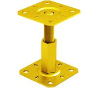 DIYUK Fence Post Support 130 X 100 Gold ( Pack Of: 1 ) Adjustable 100-150mm Repair Bracket Metal Bolt Down Heavy