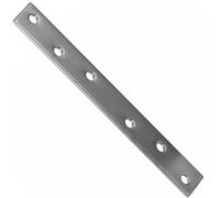 DIYUK Galvanised Narrow Flat Bracket 120mm, Heavy Duty Steel Mending Plate, Pack of 8