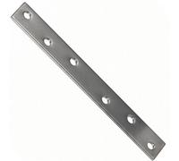 Diyuk Galvanised Narrow Flat Bracket 160mm X 19mm ( Pack Of: 12 ) Heavy Duty Mending Plate Steel Repair Connector