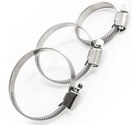 DIYUK Hose Clips Pipe Clamps 120-140mm ( Pack Of 10 ) Premium W2 Hose Clips , Stainless Steel Band With Zinc Plated Screw