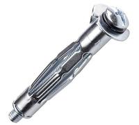 DIYUK M4 X 47mm (4X24) Plasterboard Cavity Wall Fixings Anchor Heavy Duty ( Pack Of: 10 ) Plugs Molly Cavity Metal Screw