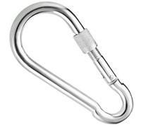 DIYUK Steel Snap Hook With Screw Nut Length: 70mm ( Pack Of: 4 ) Carabiners Safe Lock Carabiner Clip Spring For Outdoor Hiking