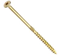 DIYUK Torx Yellow Wood Screws 100mm X 5.0mm ( Pack Of: 200 ) Countersunk High Performance Multi-Purpose Tx Screw