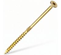 Diyuk Yellow Torx Wood Screws, High-Performance Countersunk Timber Fixings, 50mm X 4.0 (8 X 2"), Pack Of 20
