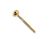 DIYUK Yellow Zinc Torx Wafer Head Structural Timber Screws 280mm, Self-Tapping Wood Screws TX30 Drive, Pack of 25