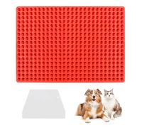Diyxisk 2 Pieces Silicone Baking Mat with Scraper Gummy Moulds Reusable Chocolate Moulds for Dog Biscuits Chocolate Candy Jelly Ganache
