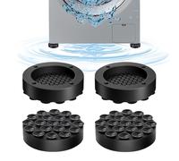 Diyxisk Anti-Vibration Washing Machine Feet, 4 Pieces Washing Machine Feet, Universal Washing Machine Shock Absorbers, Non-Slip Washing Machine Holder, for Stabilizing Washers and Dryers (Black)