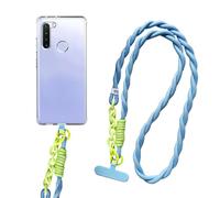 Diyxisk Mobile Phone Chain Universal, Twisted Braid Mobile Phone Chain, Contrasting Colours Mobile Phone Strap for Hanging, for Parenting, Holiday, Outdoor, Travel, Blue, green, 120×0,8×0,8 cm