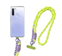 Diyxisk Mobile Phone Chain Universal, Twisted Braid Mobile Phone Chain, Contrasting Colours Mobile Phone Strap for Hanging, for Parenting, Holiday, Outdoor, Travel, Green, purple