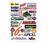 Diyxisk Motorcycle & Motorbike Stickers - Funny & Motocross Designs, Car & Helmet Decals, Cartoon Themes for Skateboard, Laptop & Bicycle