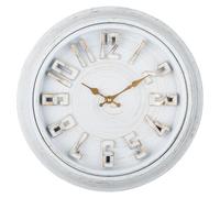 DIYZON Country Style 16 Inch 3D Font Wall Clock Silent Non Ticking, Classicl Retro Timepiece Battery Powered Home, Large Numbers Easy Read, Suitable for Indoor Living Room - Bedroom - Kitchen