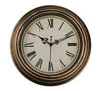 DIYZON Retro Wall Clock, 12'' Vintage Silent Non-Ticking Classic Clock, Roman Numerals for Easy Reading, Powered Quartz Clock Battery, Decorative for Bedroom, Kitchen, Office