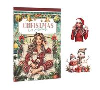 Dizdkizd Christmas Sticker Book for Adults, 209 Die Cut Winter Aesthetic Stickers, Holiday Planner Sticker Scrapbooking Supplies for Cards, Envelopes, Photo Album, Gift Decoration