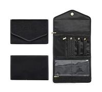 Dizdvizd Jewellery Organizer Roll, Travel Jewel Bag Daily Jewellries Storage Case - Black