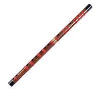 Dizi Two-section Bitter Bamboo Flute Single-inserted Brass National Wind Instrument Students Beginners G/F/E/D/C (Color : F key)