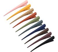 Dizila 10 Pcs 4.7 Inch Long Plastic Alligator Hair Clips for Styling Colorful Non Slip Duckbill Barretts Grips Clamps Hair Pins Accessories for Women Girls