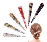 Dizila 6 Pieces Long Big Acrylic Alligator Hair Clips (Light Color Set)
