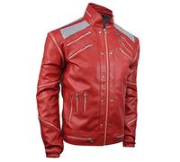 Dizller MJ Beat It Jacket, Song - Red - Faux Leather, Red, Large