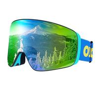 Dizokizo Magnetic Ski Goggles with UV400 Protection OTG Snow Goggles for Men & Womens Anti-Fog Professional Goggles for Snowboarding Skiing(Gold)