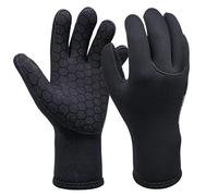 Dizokizo Neoprene Gloves Men Women,3mm Five Finger Thermal Anti-Slip Wetsuit Gloves for Kayaking Snorkeling Surfing and Other Water Sports (L)