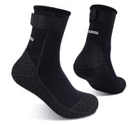 Dizokizo Neoprene Water Socks, 3mm Sand Proof Beach Volleyball Socks Anti-Slip Wetsuit booties for Scuba Diving Surfing Kayaking (M)