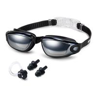 Dizokizo Swimming Goggles with Earplugs Set for Adult Women Men Youth, Anti-Fog UV Protection Clear Vision No Leaking Panoramic Swim Glasses