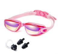 Dizokizo Swimming Goggles with Earplugs Set for Adult Women Men Youth, Anti-Fog UV Protection Clear Vision No Leaking Panoramic Swim Glasses