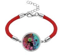 Dizzy and Fall Abstrat Art Lucky Red String Bracelet Rope Bracelet Handmade