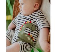 Dizzy Dino Applique Stripe Romper Lilly + Sid Multi 0-3 m