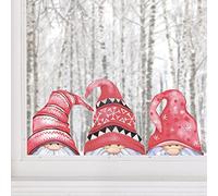 Dizzy Duck 3 Christmas Gonk Peeping Gnome Decoration - Xmas Window Sticker Cling Decal - Medium