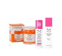 Dizzy Panda 3-in-1 Skincare Set - Vitamin C Face Cream, Softening Lotion,Peptide Eye Cream, Hydrating, Brightening & Anti-Aging Skin Care Routine