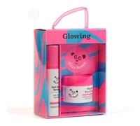 Dizzy Panda Glowing Set - Radiance Boost Peptide Skincare Gift Set, 10ml Serum & 10ml Face Cream, Hydrating Brightening Mini Facial Care Kit