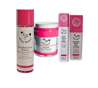 Dizzy Panda Hydrating 4-in-1 Skincare Set - Deep Moisturising & Nourishing Face Care Kit, Hydration Boost Routine for Soft